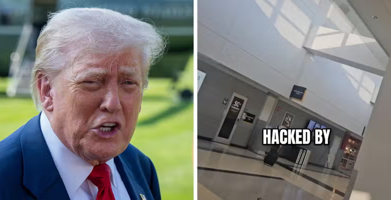 Airports across North America hacked to play pro-Palestine, anti-Trump messages Airports across North America hacked to play pro-Palestine, anti-Trump messages