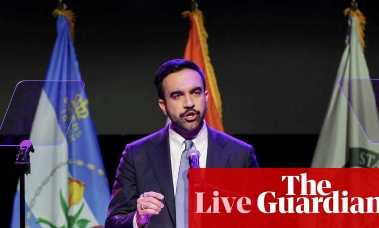 New York mayor-elect Zohran Mamdani challenges Donald Trump in victory speech as Democrats win key US election races – live | Zohran Mamdani
