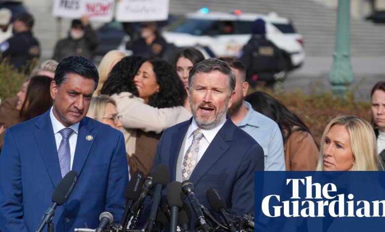 ‘Please release the records’: Epstein survivors urge Congress over DoJ files | Jeffrey Epstein ‘Please release the records’: Epstein survivors urge Congress over DoJ files | Jeffrey Epstein