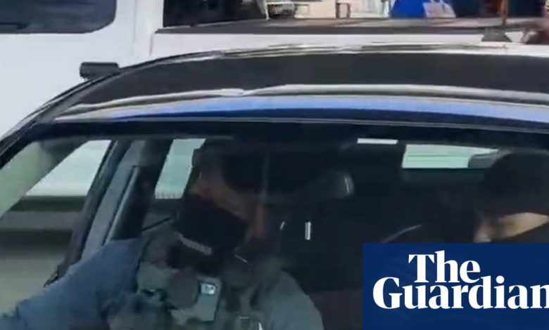 Armed US immigration agents drive off with toddler after arrest of father | US immigration Armed US immigration agents drive off with toddler after arrest of father | US immigration